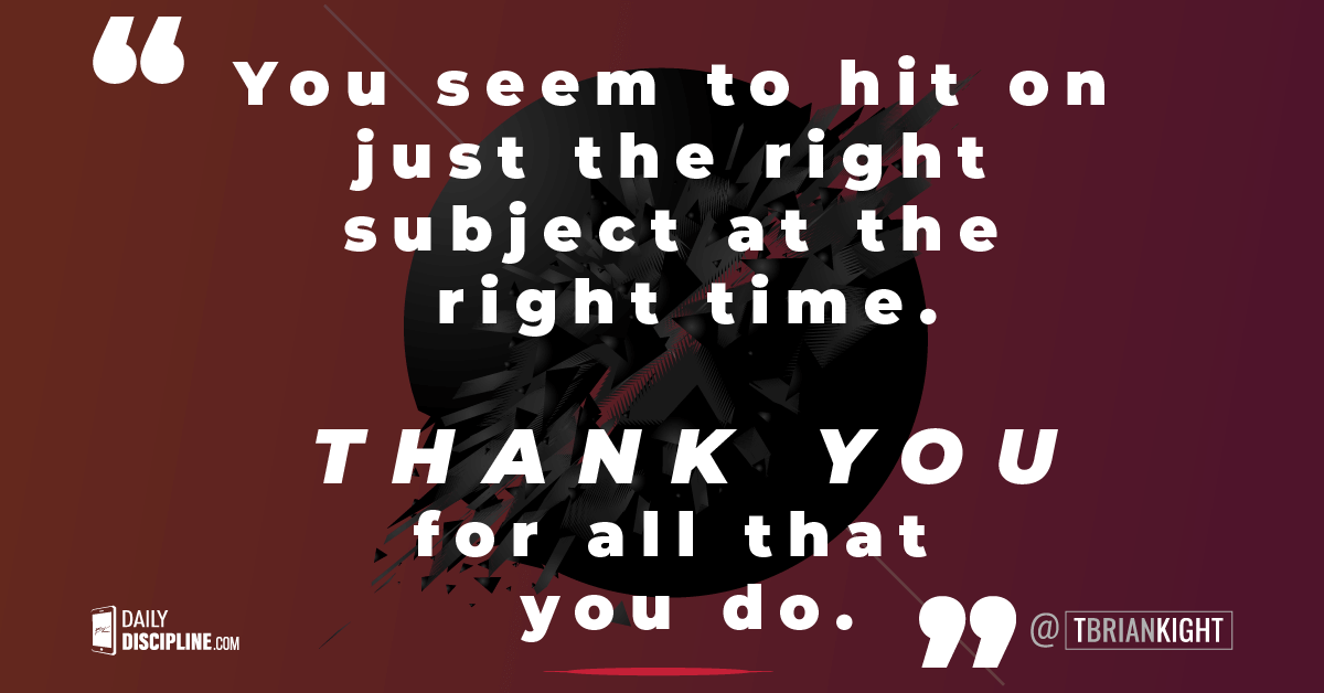 Daily Discipline Testimonial