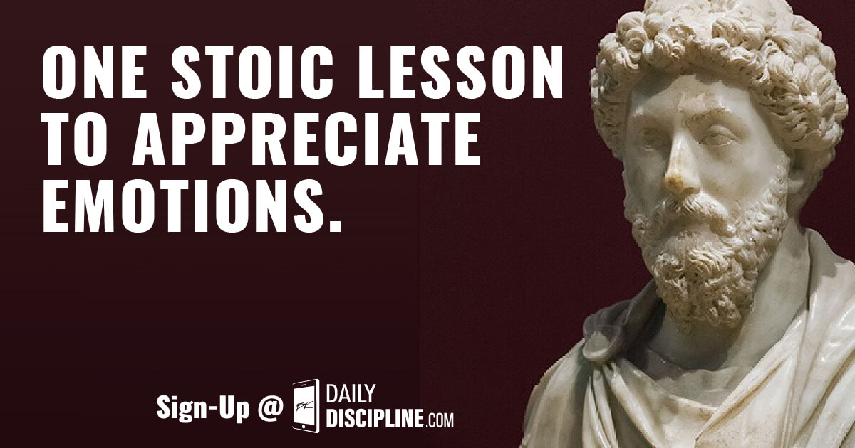 One stoic lesson to appreciate emotions