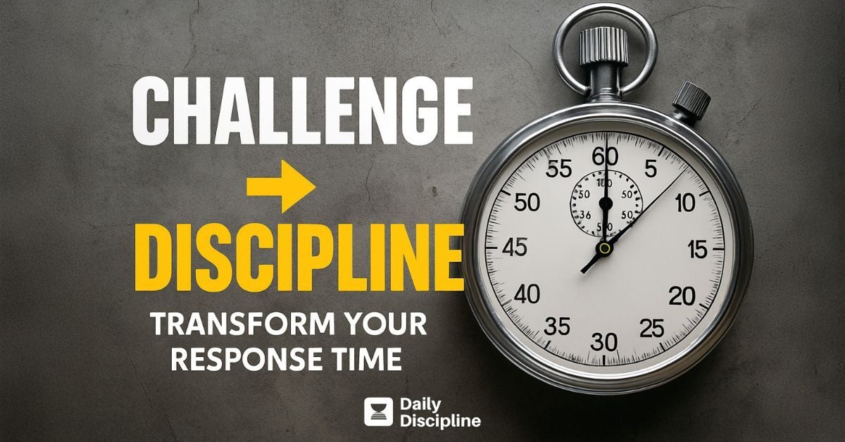 Challenge → Discipline: transform your response time.