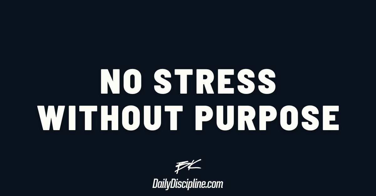 No stress without purpose