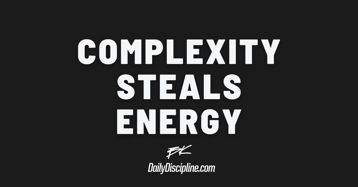 Complexity Steals Energy