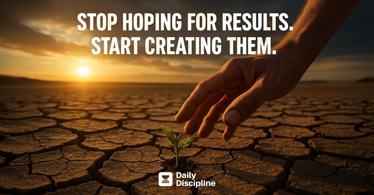 Stop hoping for results. Start creating them.