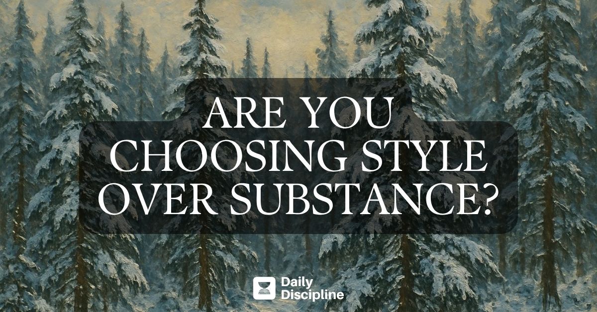 Are you choosing style over substance?