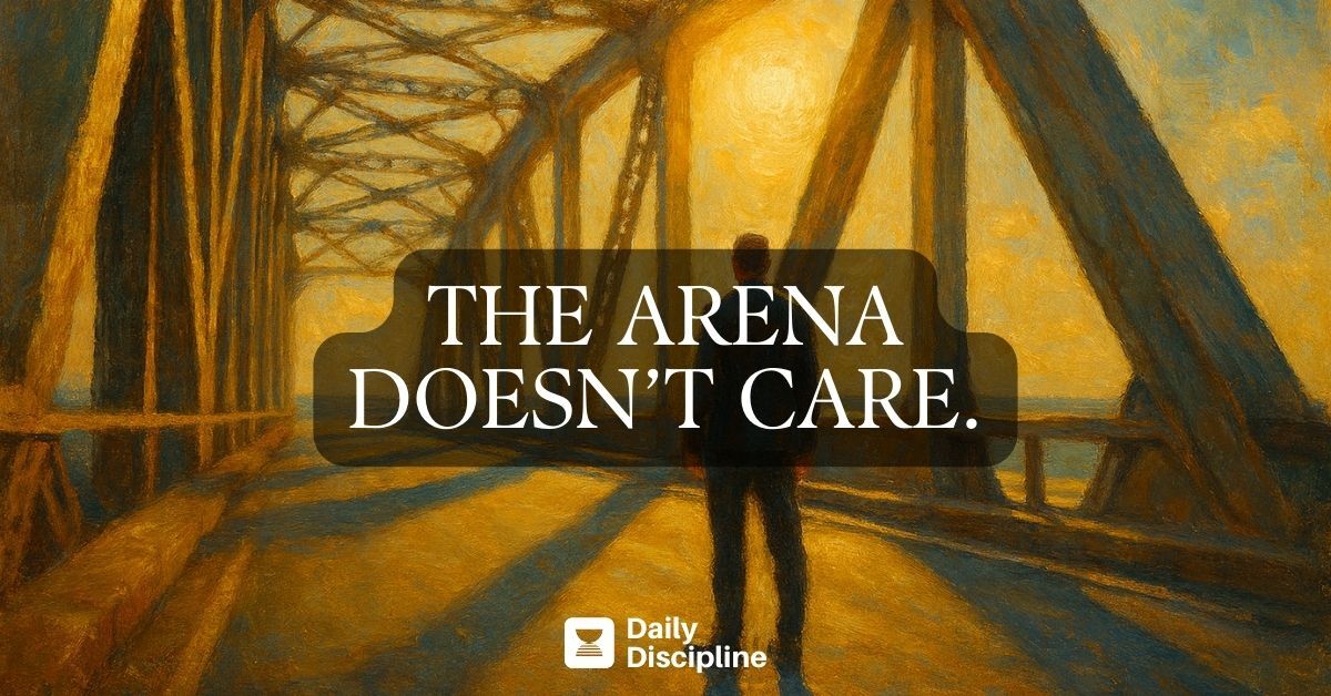 The arena doesn’t care.