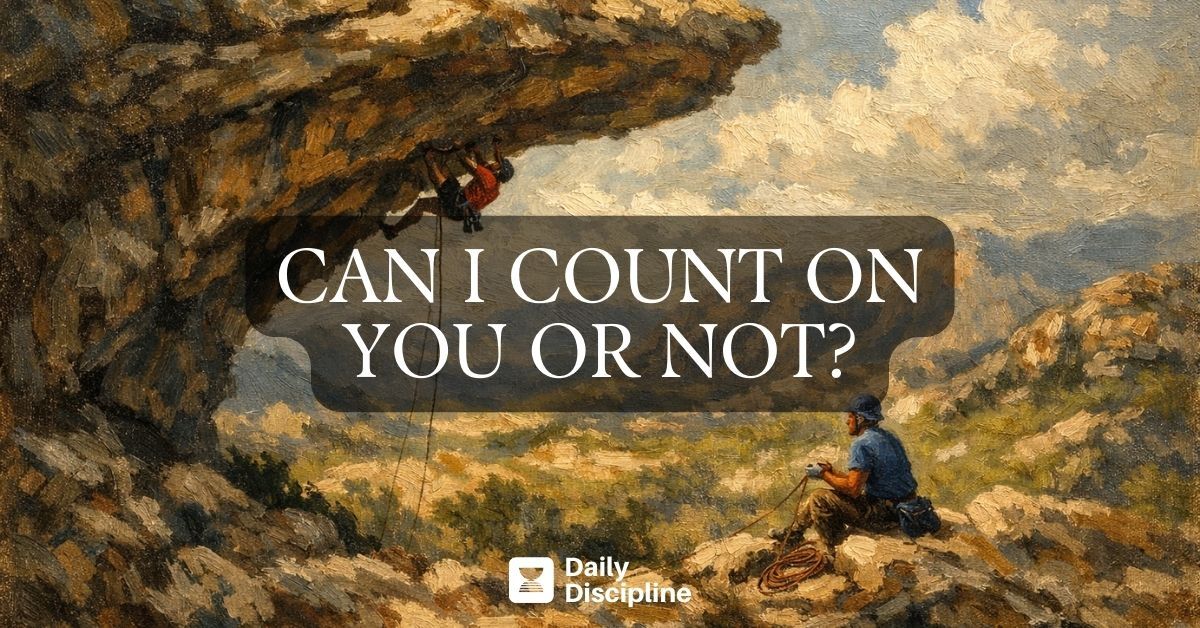 Can I count on you or not?