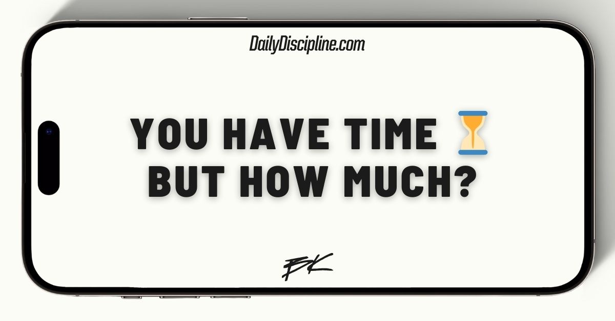 You have time ⏳ but how much?