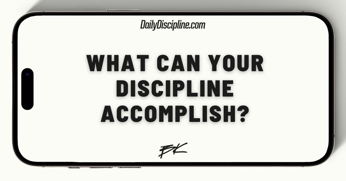 What can your discipline accomplish?