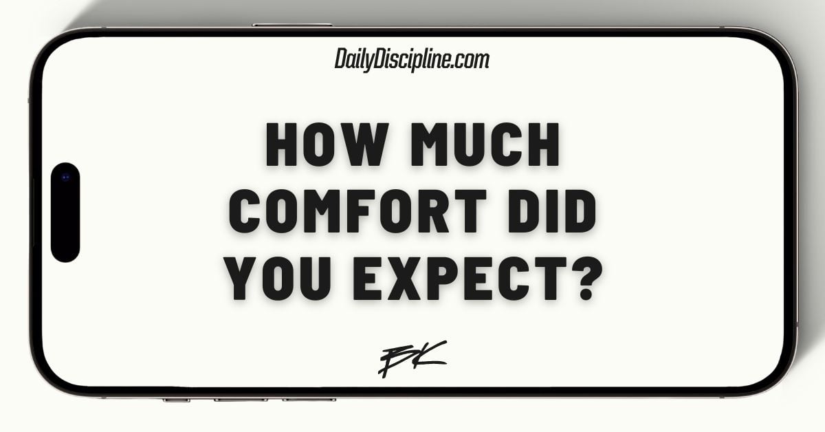 How much comfort did you expect?