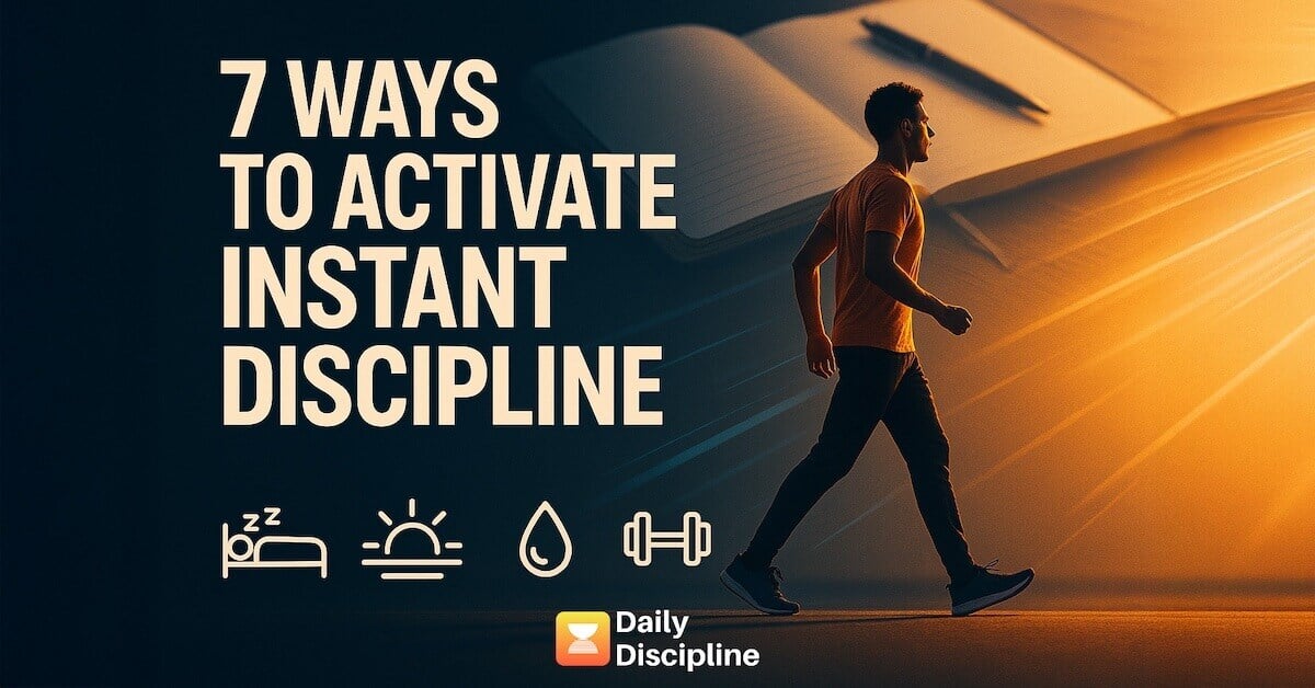 7 ways to activate instant discipline