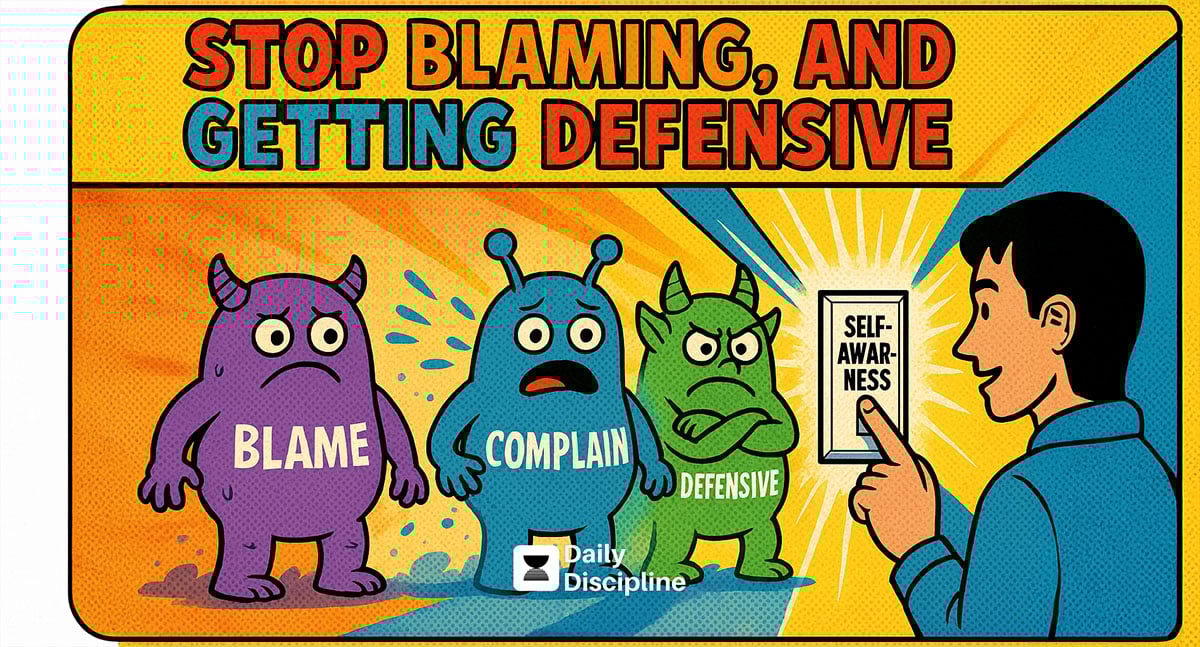 Stop blaming, complaining, and getting defensive