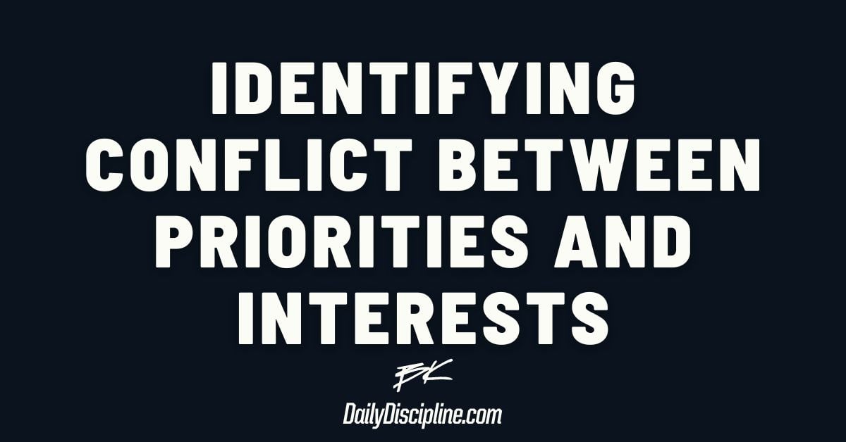 Identifying conflict between priorities and interests