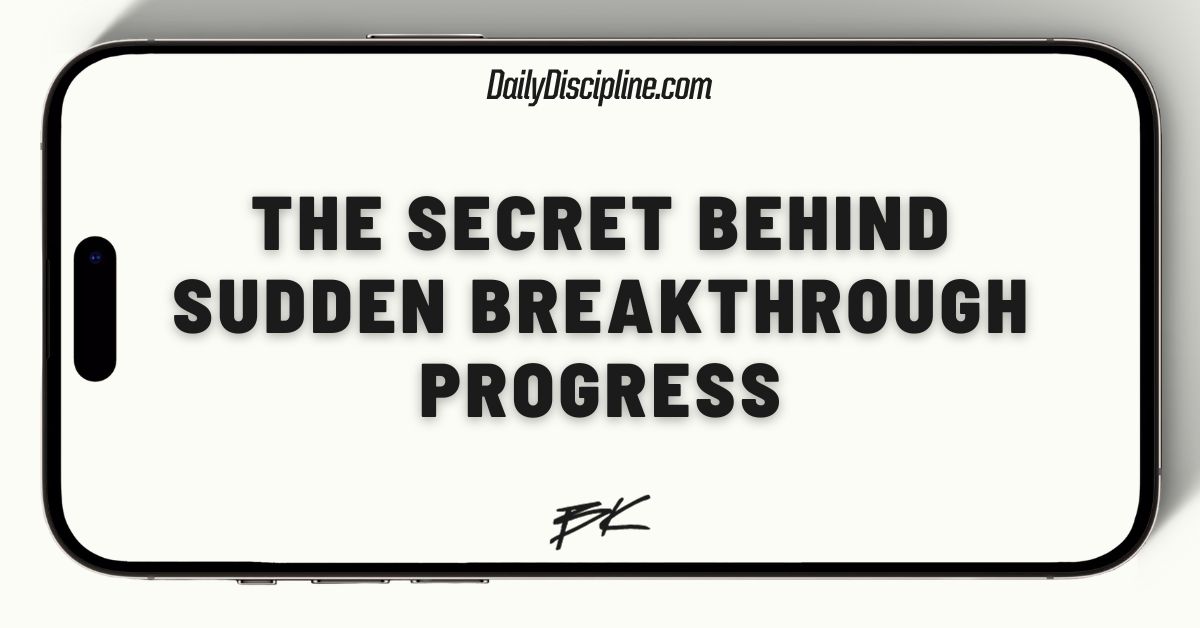 The secret behind sudden breakthrough progress