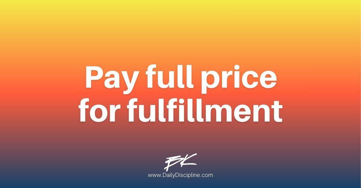 Pay full price for fulfillment