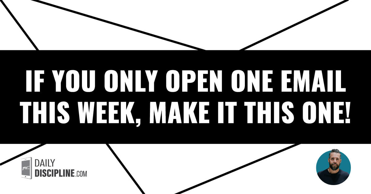 If you only open one email this week, make it this one!